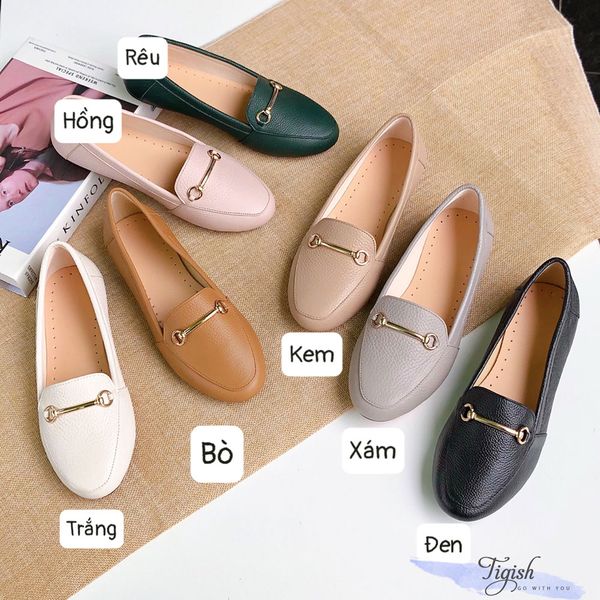 SLIP ON DA, SLIP ON PHỐI KHÓA, SLIP ON NỮ, SLIP ON TIGISH