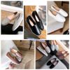 Slip on nữ  da microfiber cổ phối thun- MS: SL-56003