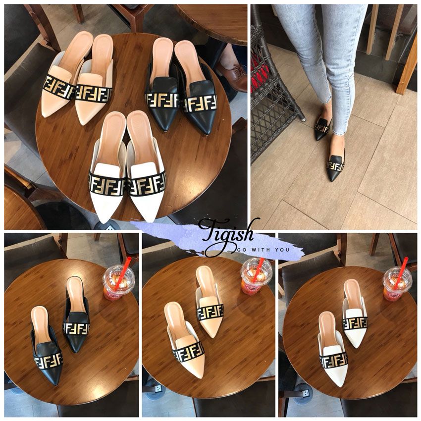 Guốc 1p mũi nhọn fendi