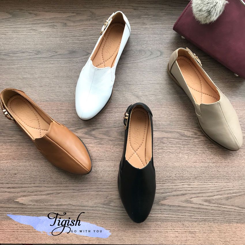 Slipon da may giữa khóa hậu