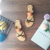 Sandal xỏ ngón ngang chéo phối màu