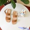 Sandal đế thấp mũi vuông 2 quai Tigish