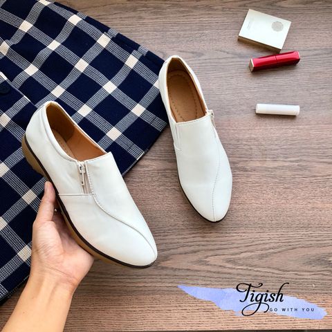  Slipon da may giữa khóa kéo. MS: Sl-01006 