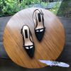 Cao gót 5p Slingback quai ngang phối khóa