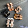 Giày Sandal 1p mũi vuông quai T khóa thang rỗng - MS: S1-06001