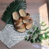 Dép đế trấu Deta 3 quai ngang chéo phối khóa - MS: DX-24007