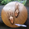 Cao gót 5p Slingback quai ngang phối khóa