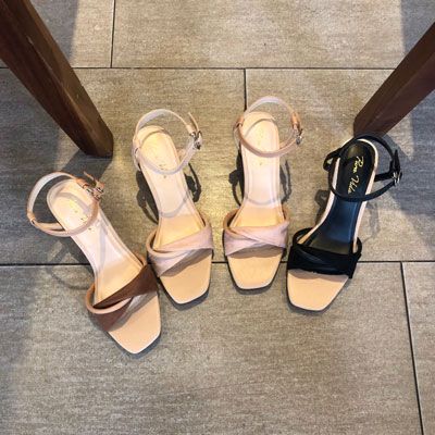  Sandal 6p gót tròn bảng ngang xoắn 