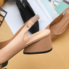 Cao gót 4p giọt nước  mũi nhọn cổ tim hậu thun