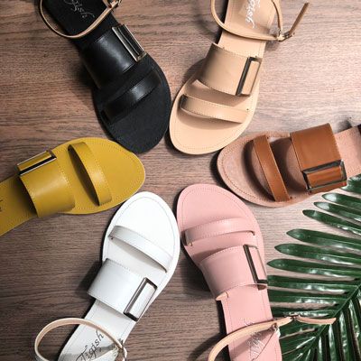  Sandal 2 quai ngang lớn nhỏ phối khóa 