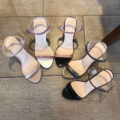  Sandal 9p gót mika khuyết bảng ngang nhỏ 