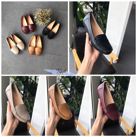 Giày mọi da đế đen - MS: MX-21001