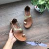 Giày sandal da xỏ ngón quai khuyết