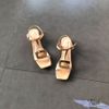 Giày Sandal 1p mũi vuông quai T khóa thang rỗng - MS: S1-06001