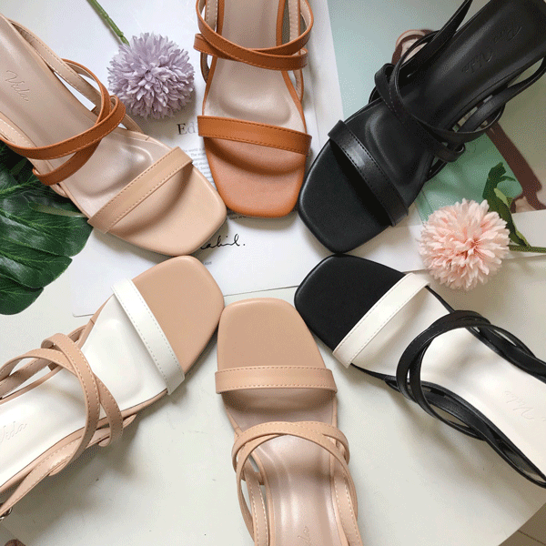 Sandal 5p bảng ngang 2 dây chéo