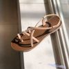 Sandal mũi tròn xỏ ngón 3 quai chéo - MS: SX-63002