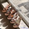 Sandal mũi tròn xỏ ngón 3 quai chéo - MS: SX-63002