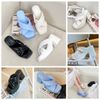 Dép 5p bánh mì gót trụ mũi vuông nhỏ 2 quai chằn chỉ - MS: D8-58001