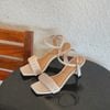 Sandal 7p gót trụ khuyết mũi vuông nhỏ quai dúm - MS: S7-22005