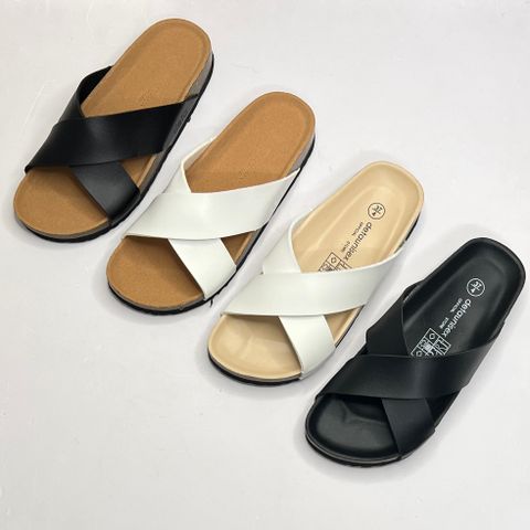  Giày đồng phục - Dép đế trấu Deta quai chéo - MS: DX-21010 