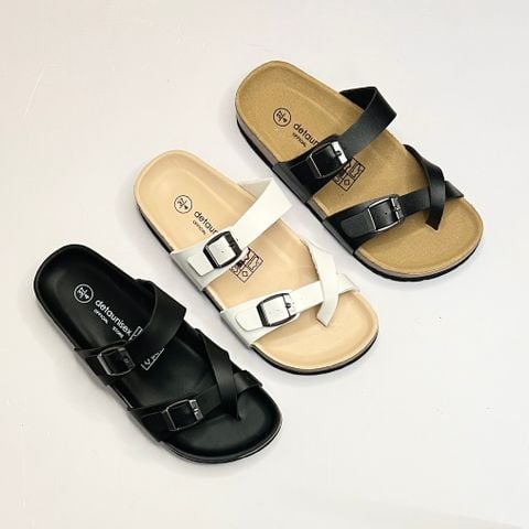  Giày đồng phục - Dép đế trấu Deta xỏ ngón phối khóa - MS: DX-21006 