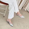 Giày Đồng Phục - Giày Công Sở Cao gót 1p mũi vuông nhỏ quai ngang hậu hở - MS: C1-22008