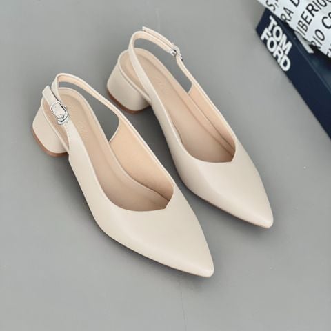  Giày Đồng Phục - Giày Công Sở Cao gót 4p gót vuông mũi nhọn quai cổ tim - MS: C4-26030 