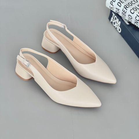  Giày Đồng Phục - Giày Công Sở Cao gót 4p gót vuông mũi nhọn quai cổ tim - MS: C4-26030 