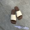 Dép xẹp mũi vuông bảng ngang lớn xẻ giữa - MS: DX-25084