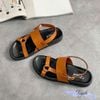 Sandal mũi tròn mũi tròn 3 quai nối khóa tròn liền hậu - MS: SX-25086