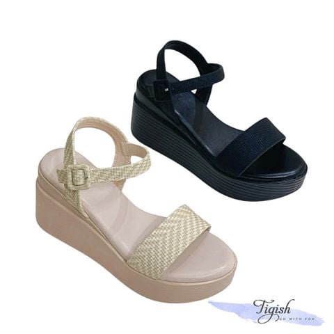  Sandal xuồng 7p mũi tròn quai ngang - MS: S7-58001 