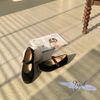 Búp bê mũi tròn phối quai ngang khóa viền chỉ si nhung - MS: BBX-01019