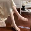 Sandal 3cm mũi vuông quai thắt nút mảnh - MS: S3-23001