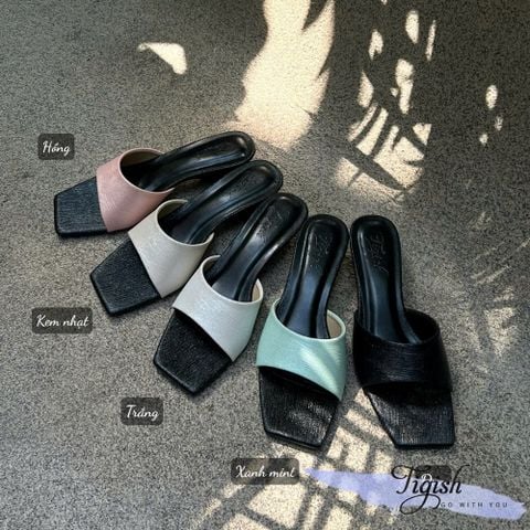  Xuồng 5cm mũi vuông quai ngang khuyết si gấm - MS: X5-23011 