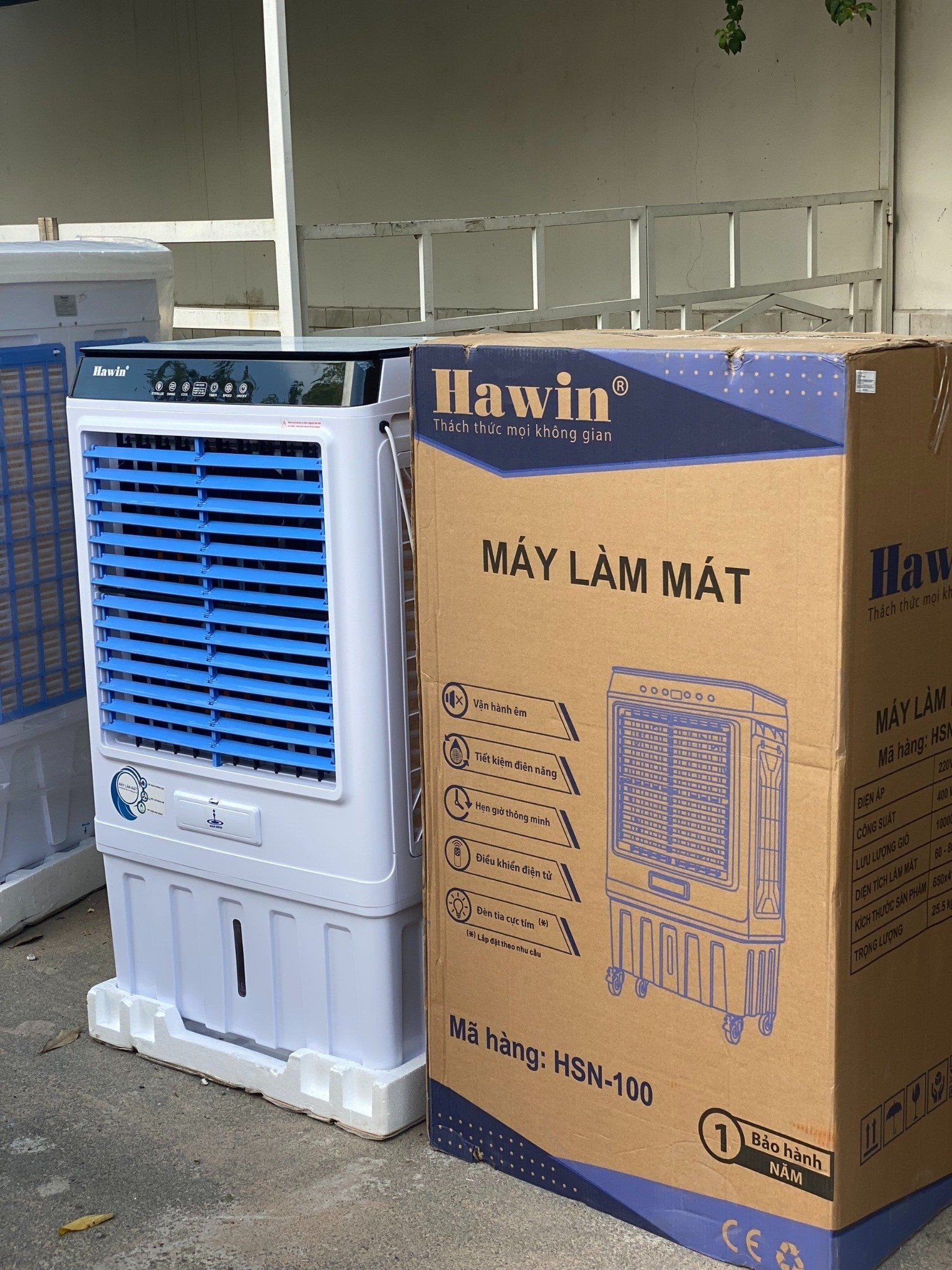 Quạt làm mát hơi nước điều hòa Hawin HSN100C - 400w