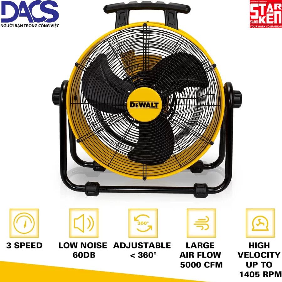 Quạt sàn công nghiệp DeWALT 20