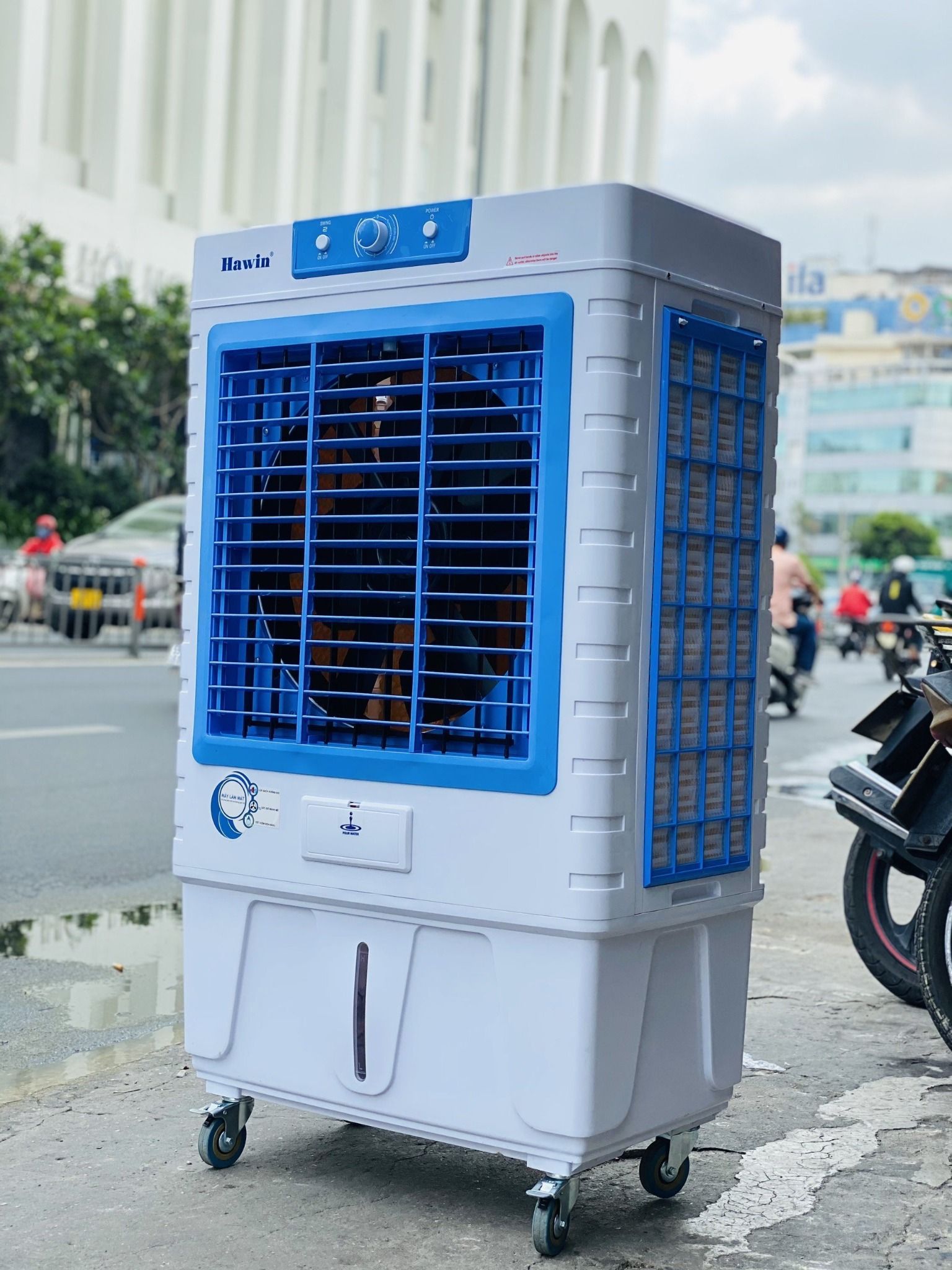 Quạt làm mát hơi nước điều hòa Hawin HSN120C - 500w - Cơ