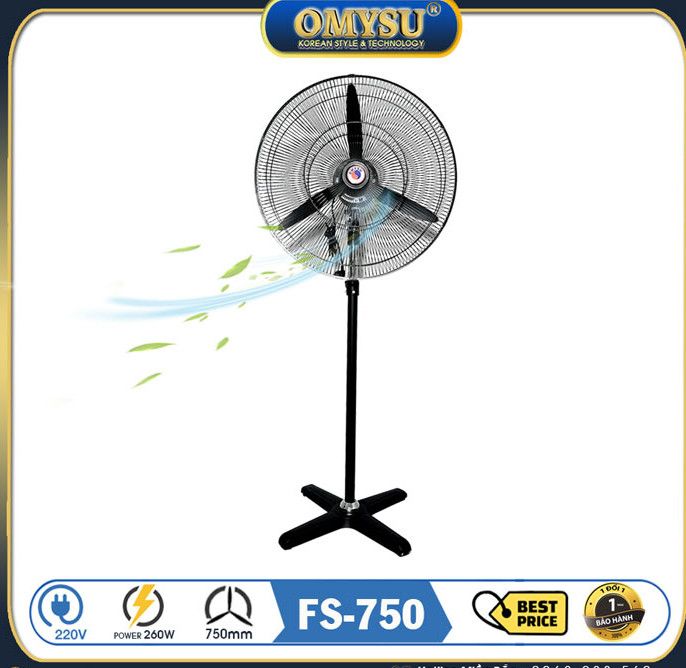 Quạt đứng công nghiệp Omysu FS-750 - 260w