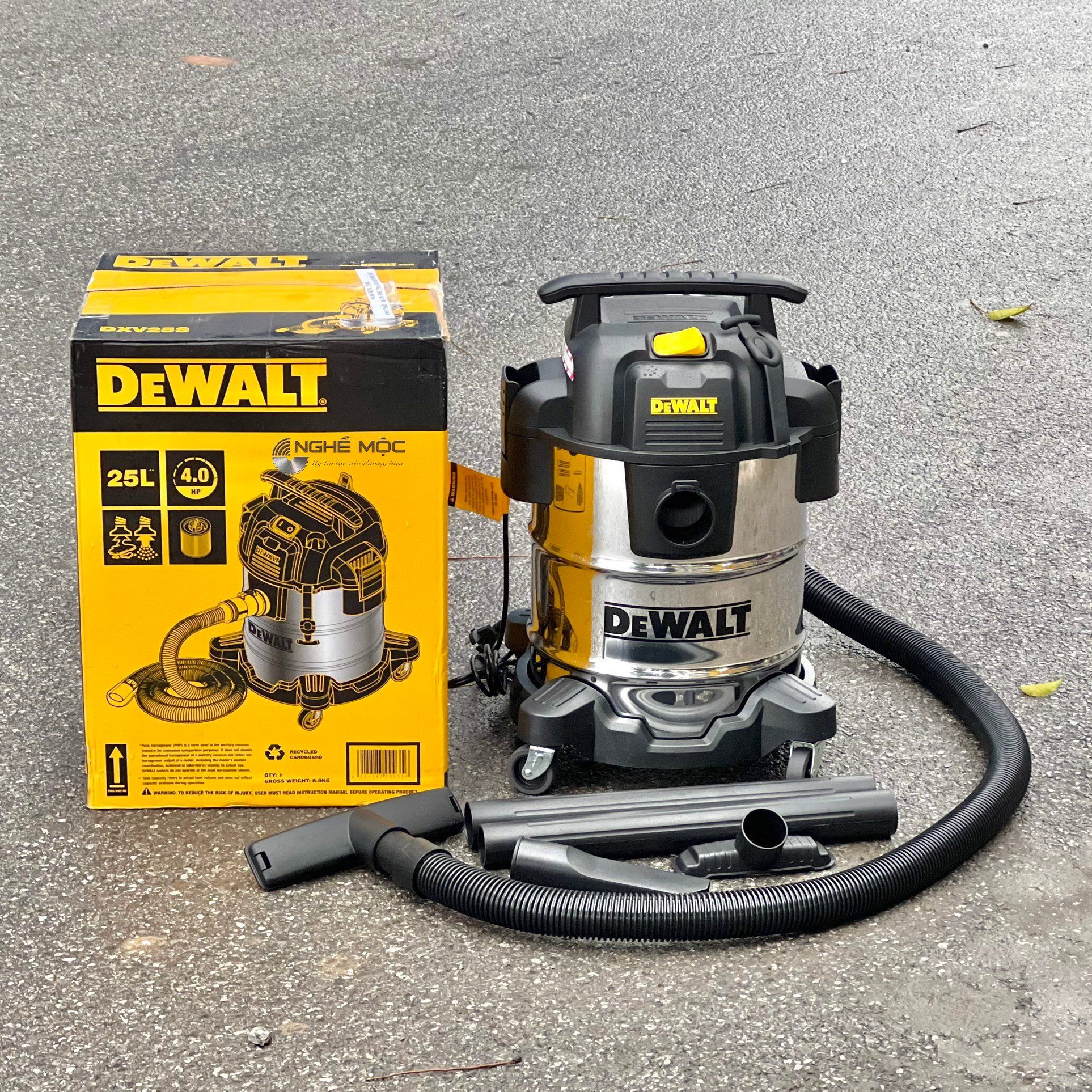 Máy hút bụi 3 chức năng khô và ướt DeWalt DXV25S (25L, 4HP)