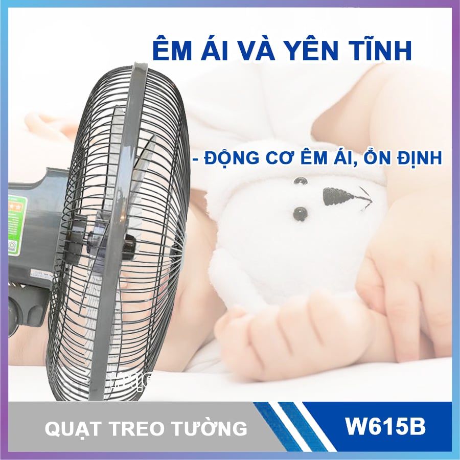 QUẠT TREO TƯỜNG CHING HAI W615B2 - 2 dây giựt