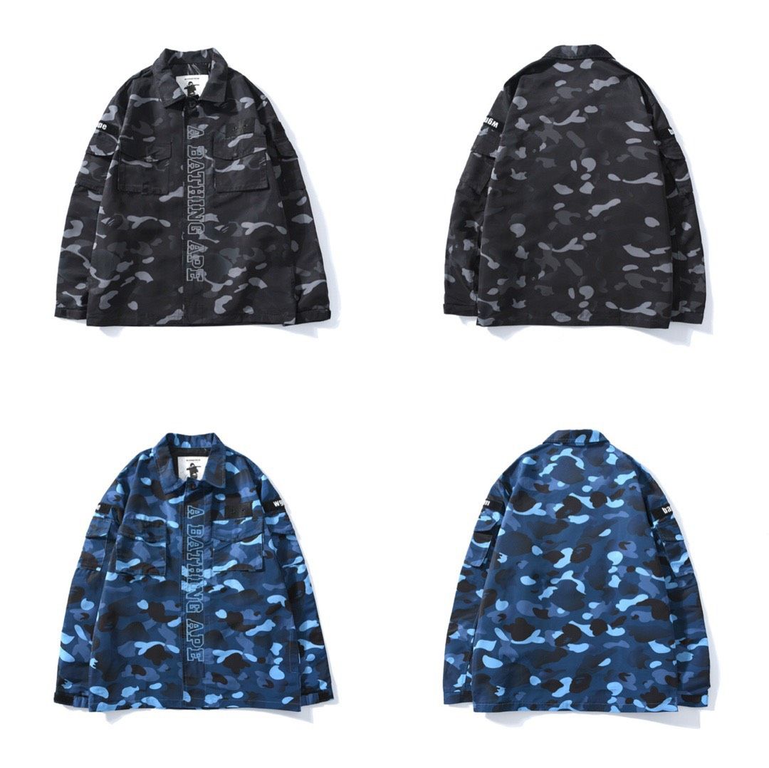 A BATHING APE® GRADATION CAMO MILITARY SHIRT JACKET MENS