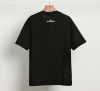 STONE ISLAND BLACK TIE DYE LOGO CREWNECK T-SHIRT