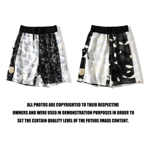  BAPE® CAMO MIX BLACK & WHITE SHORT 