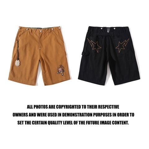  A BATHING APE® TIGER EMBROIDERED CHINO SHORTS 