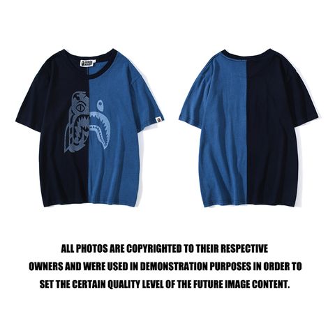  BAPE® INDIGO TIGER SHARK T-SHIRT 