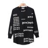 PALM ANGELS FULL LOGO LONG SLEEVES BLACK/WHITE