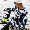 BAPE® TIE-DYE GRADIENT ROUND COLLAR COAT SWEATS PULLOVER JACKET