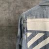 OFF WHITE C/O VIRGIL ABLOH TEMPERATURE DENIM BLUE JACKET