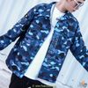 A BATHING APE® GRADATION CAMO MILITARY SHIRT JACKET MENS