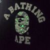 A BATHING APE® GLOW IN THE DARK TEE BLACK/WHITE